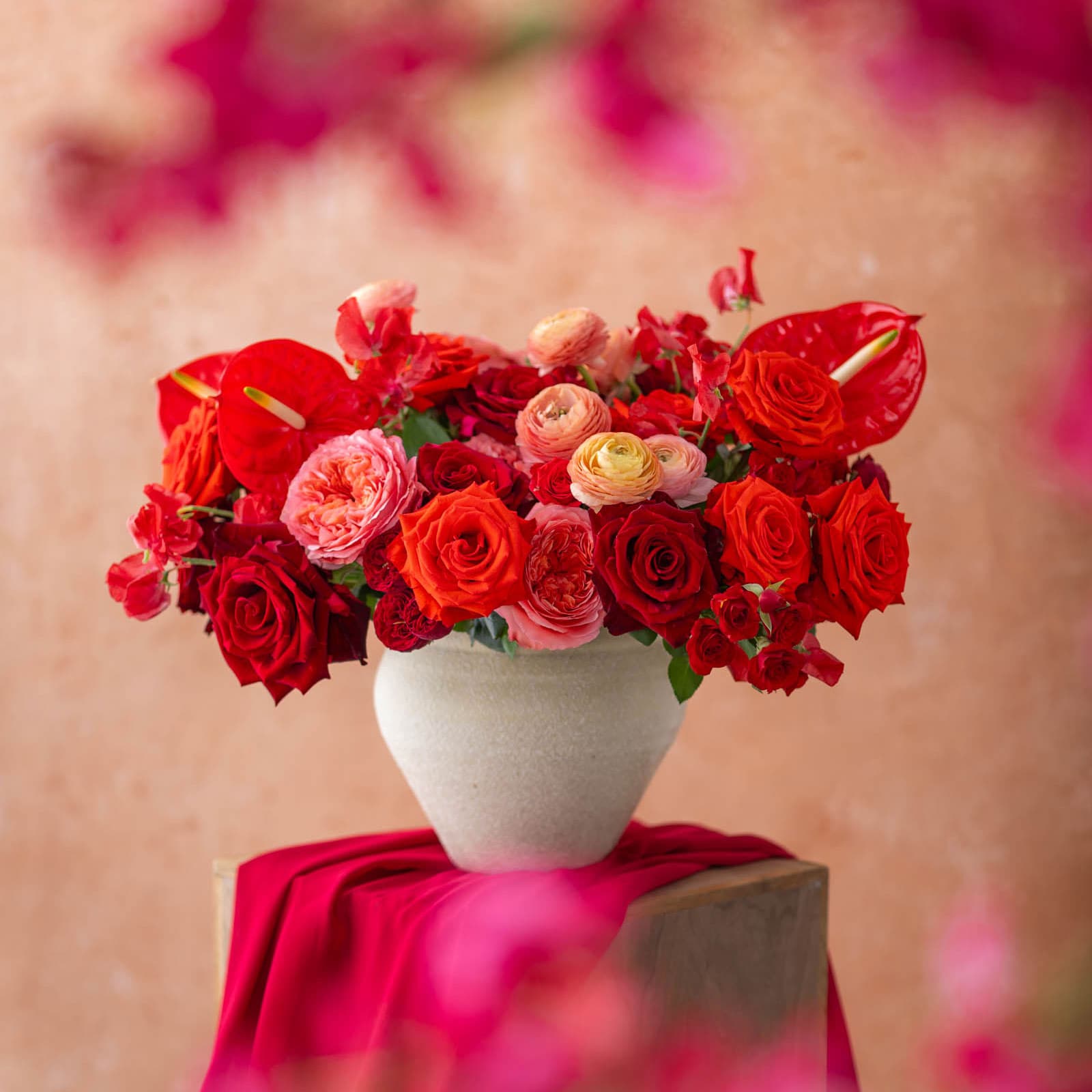 Two Dozen Long-Stemmed Roses In Vase | Winston Flowers